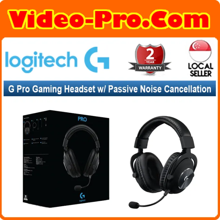 logitech pro gaming headset with passive noise cancellation