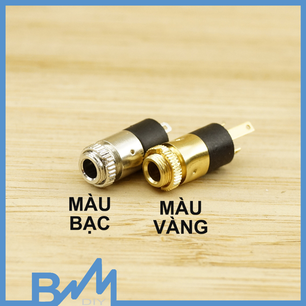 Jack cái 3.5mm vàng bạc chất lượng