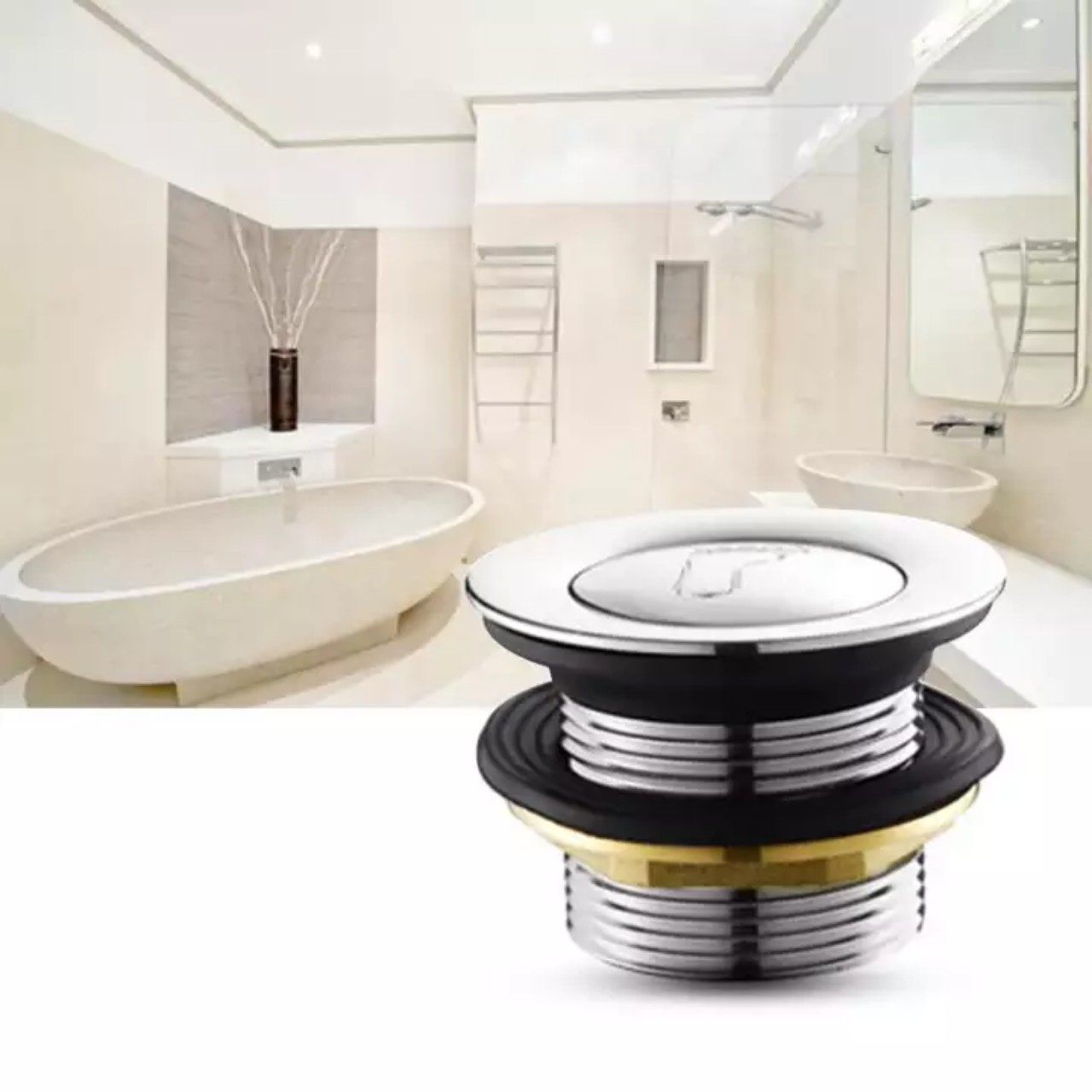 Xả đạp bồn tắm (Chân ren dài)