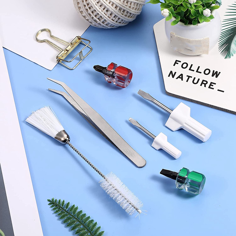 Sewing Machine Cleaning Kit, 8pcs Repair Machine Sewing Tools Includes  Tweezer Double Headed Lint Brush Different Size Screwdrivers and Seam  Rippers