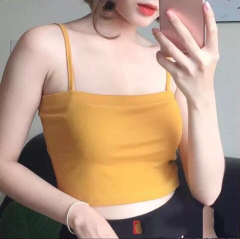 Áo 2 dây croptop, áo hai dây sợi bún