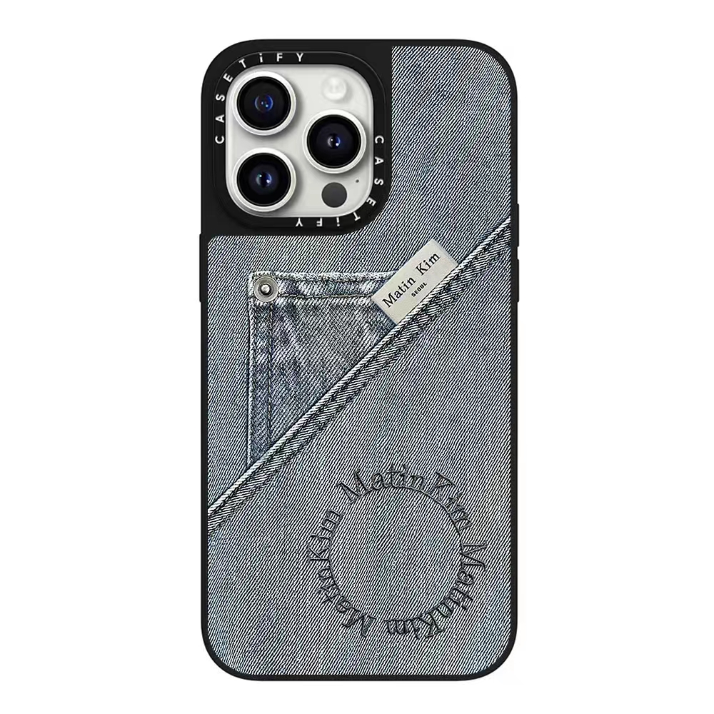 Matin Kim CASETiFY Destroyed Denim Hard Case For iPhone 15 14 13 