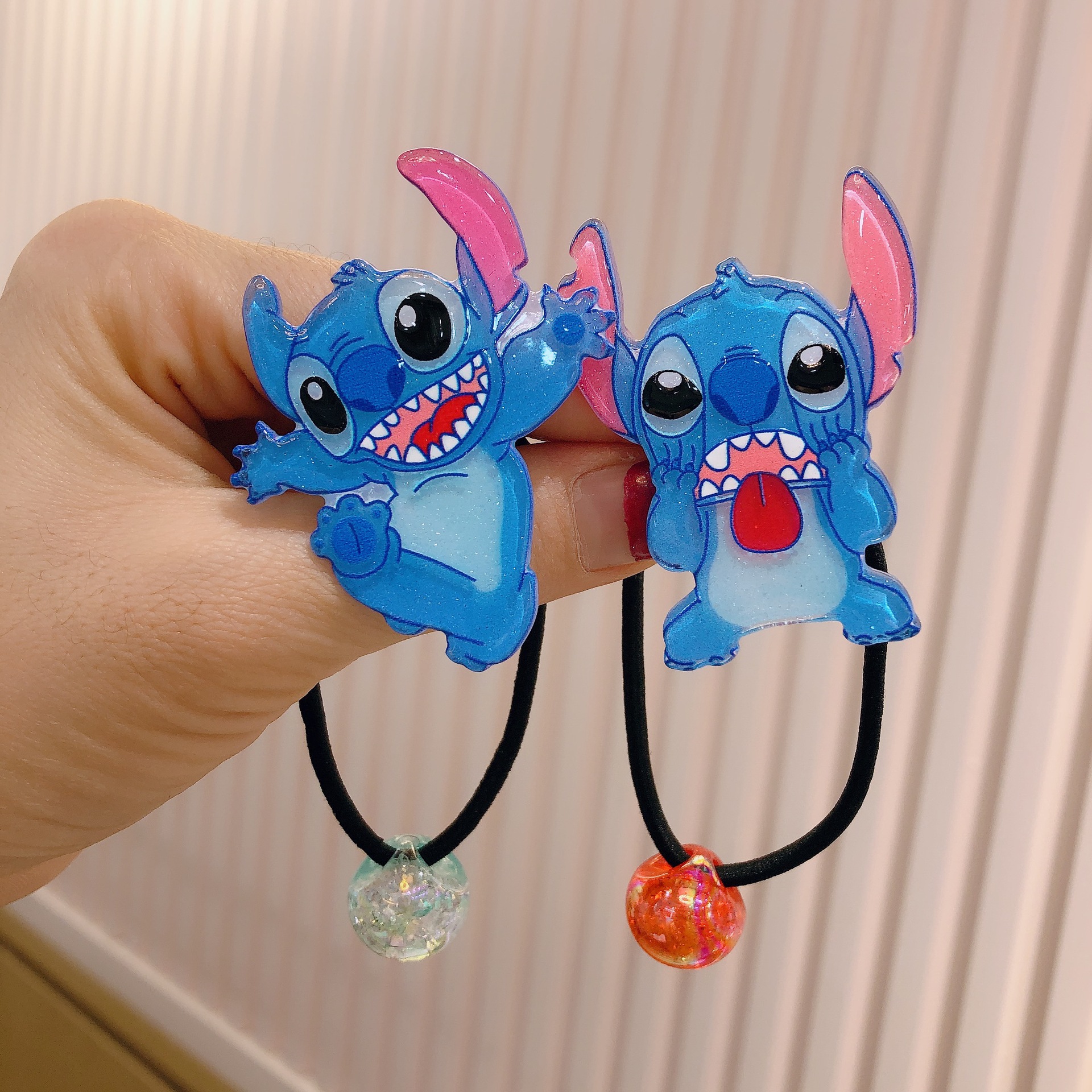 1/5pcs Disney Anime Lilo & Stitch Hair Bands Kawaii Stitch Hairpin Cartoon  Rubber Band Hair Accessoires Girl Gifts Toy Acrylic - AliExpress