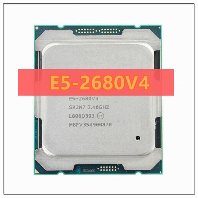 Ban đầu e5 2680v4 cpu bộ vi xử lý xeon e5-2680v4 cpu 2.40ghz 14-core 35m 14nm fclga2011-3 tpd 120w miễn phí vận chuyển