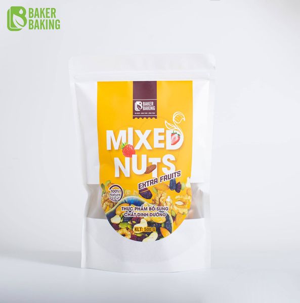 Hạt Ăn Liền MIXED NUTS PREMIUM Baker Baking Hạt dẻ, Hạnh Nhân, Óc Chó, Điều, Hạt Bí