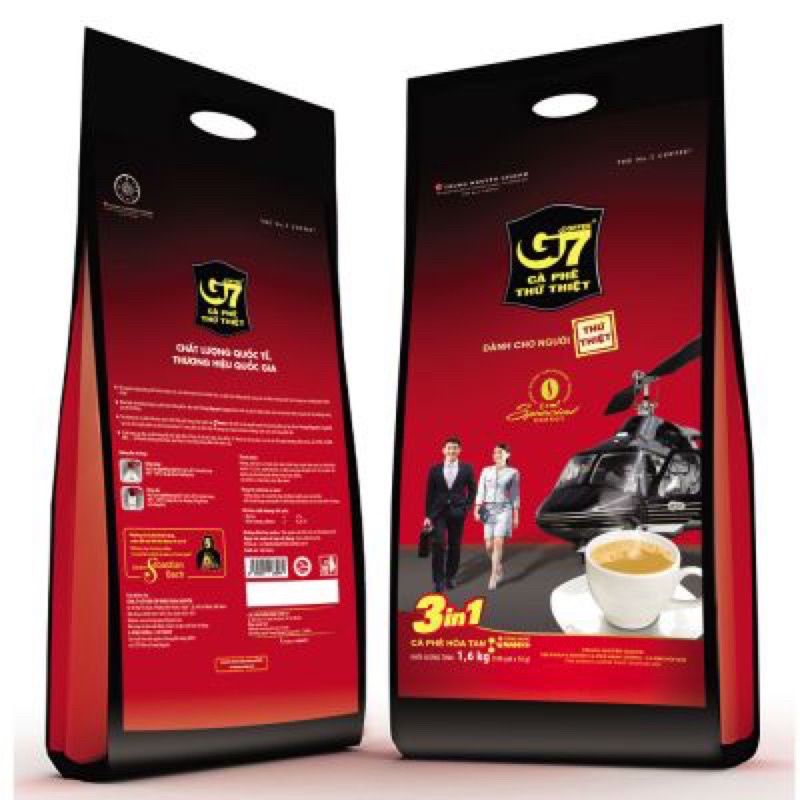G7B100 - Cà phê Trung nguyên hòa tan G7 3in1 (100 gói*16gr)