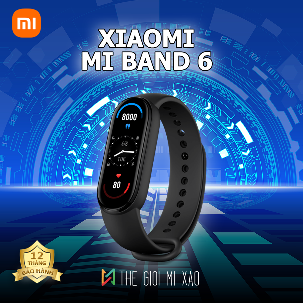 [GIAO NHANH 2H HCM] Vòng đeo tay thông minh Xiaomi Mi Band 6 – CHÍNH HÃNG DGW FULL TIẾNG VIỆT Hỗ trợ đo SPO2 Màn hình AMOLED 1.56 Pin đến 14 ngày Chống nước 5ATM Theo dõi sức khỏe Kết nối Bluetooth 5.0 – BH Chính hãng