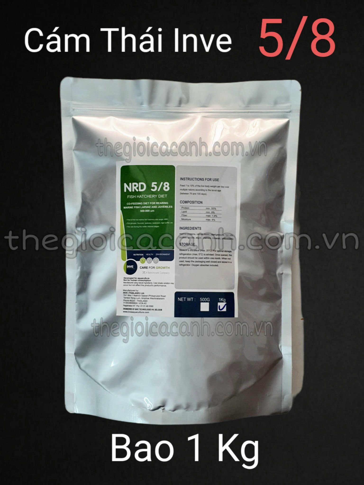 CÁM THÁI INVE 3/5, 5/8 BAO 500G 1KG 3KG - THỨC ĂN CÁ 7 MÀU, CÁ CẢNH, THỦY SINH