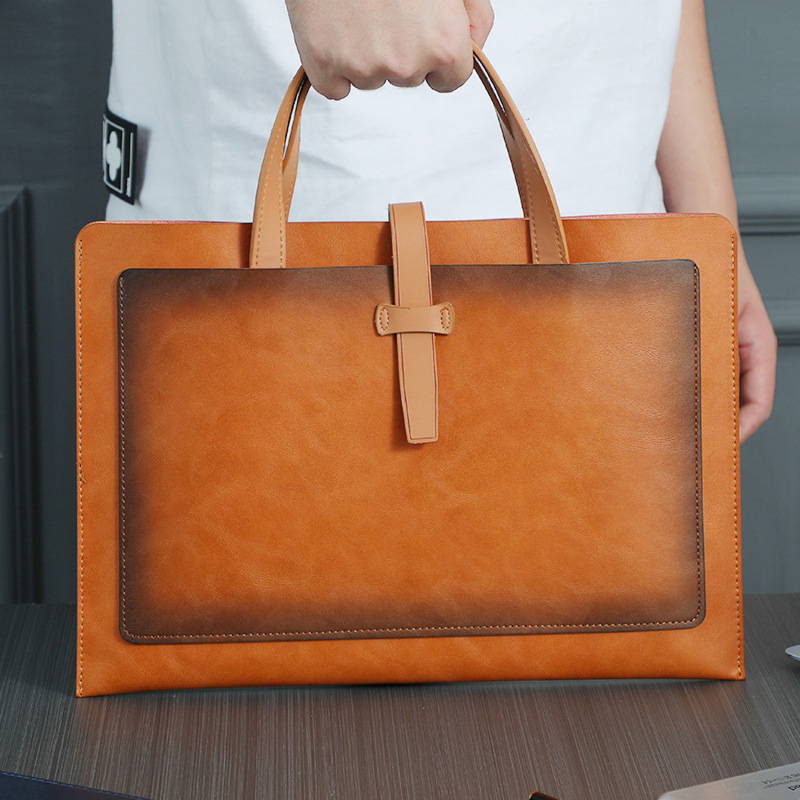 C&K Large capacity briefcase business document bag portable waterproof commuter bag handheld document bag