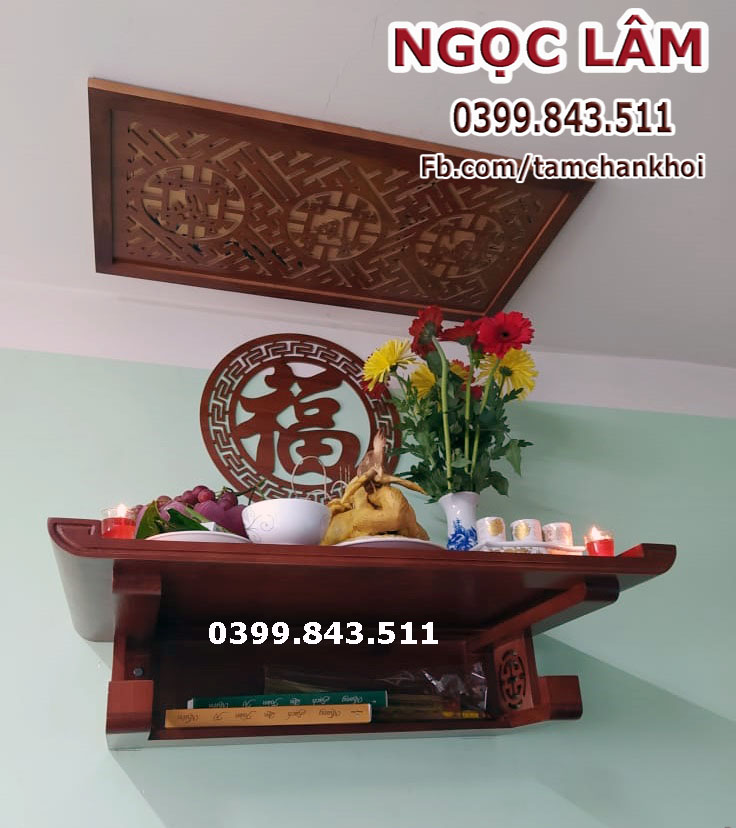 Ốp trang trí ban thờ 41x41cm chữ Phúc