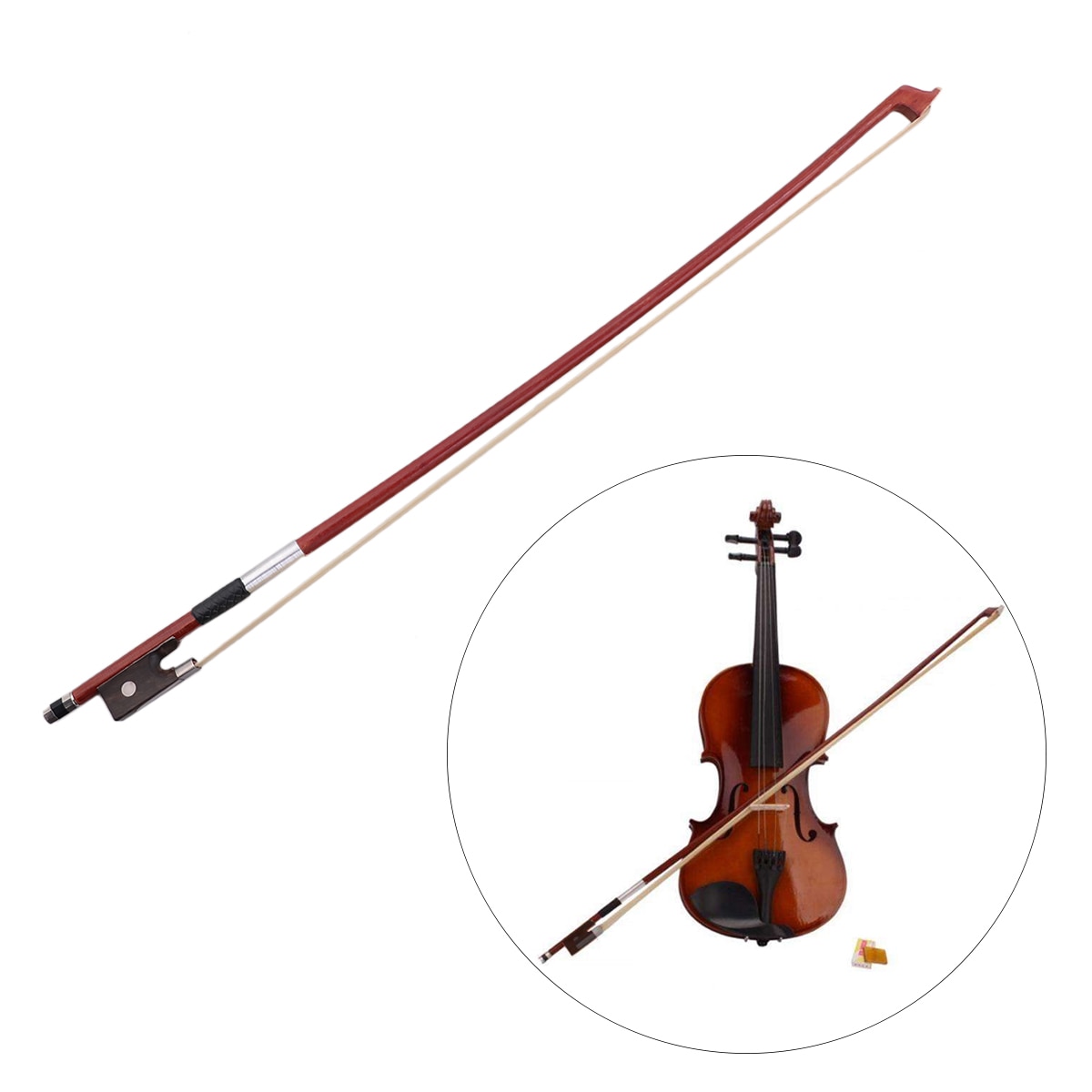 1/4 Type Arbor Horsehair Violin Bow Popularize The Violin Bow Practice Special Bow 1/4 Model Musical Instruments