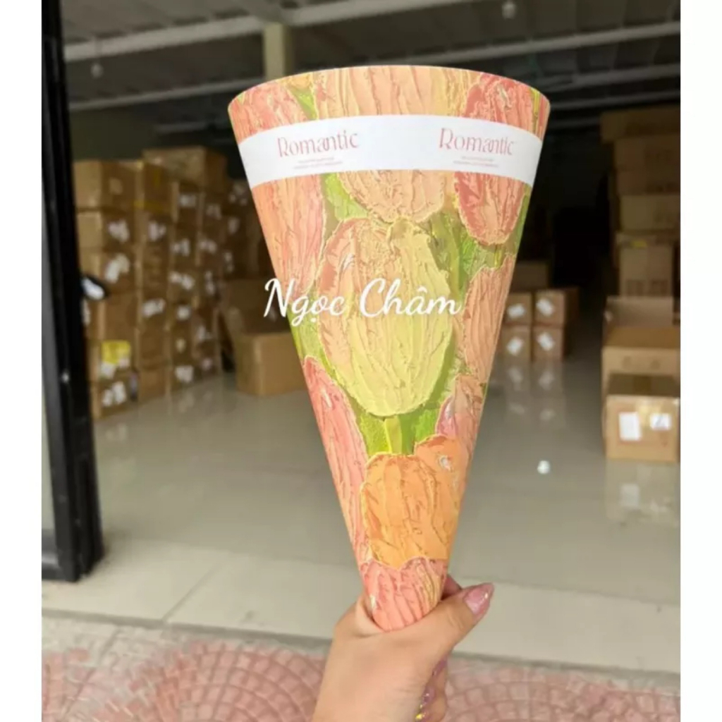 Sỉ 10 tơ` giấy decan gói hoa ốc quế cỡ lớn