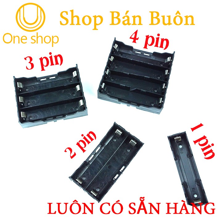 Đế pin 18650 1/2/3/4 pin - có chân hàn