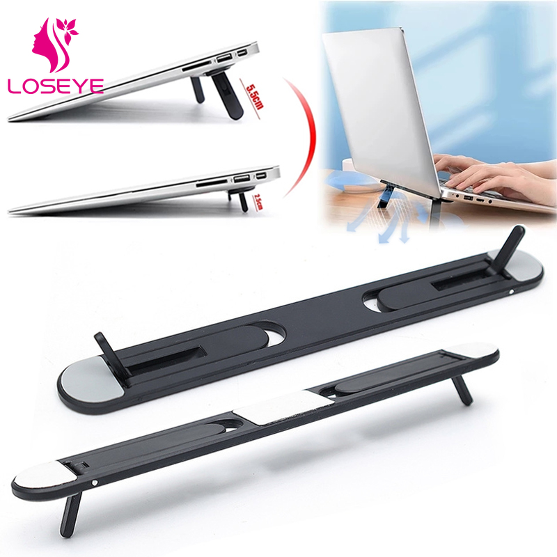 Giá đỡ máy tính xách tay tiện dụng có thể gập lại vô hình bàn phím máy tính Notebook chủ Riser phổ tự dính nhựa làm mát chân đế Pad