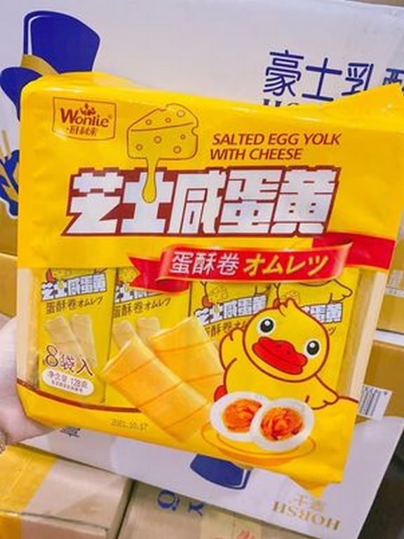 Bánh Quế Cuộn Trứng Muối Wonlie 128G - ngon mê ly