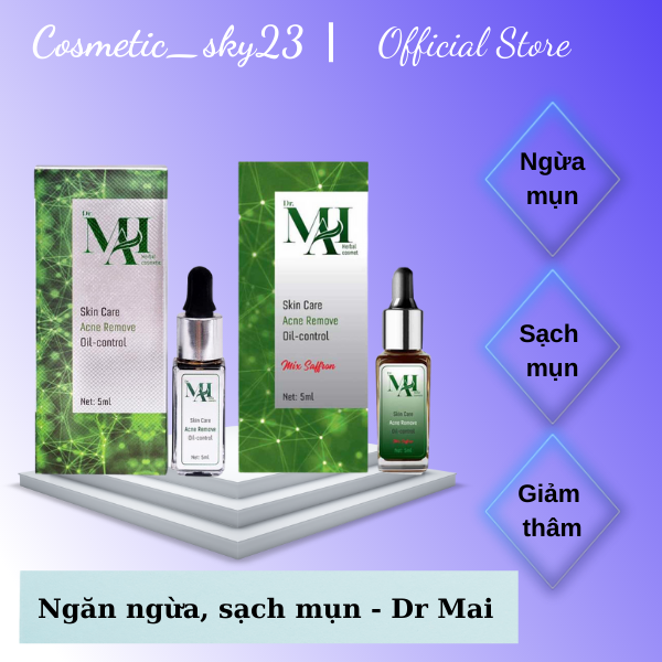 Dr Mai, Serum sạch mụn Dr Mai 6ml, lựa chọn hoàn hảo cho làn da mụn