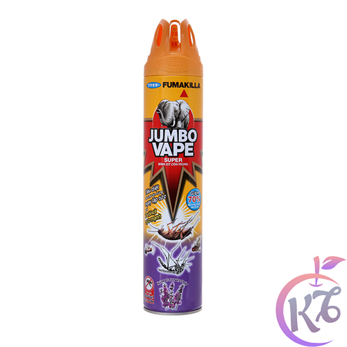Bình xịt muỗi Jumbo chai 600ml hương Lavender thơm ngát - bình xịt côn trùng JumboVAPE