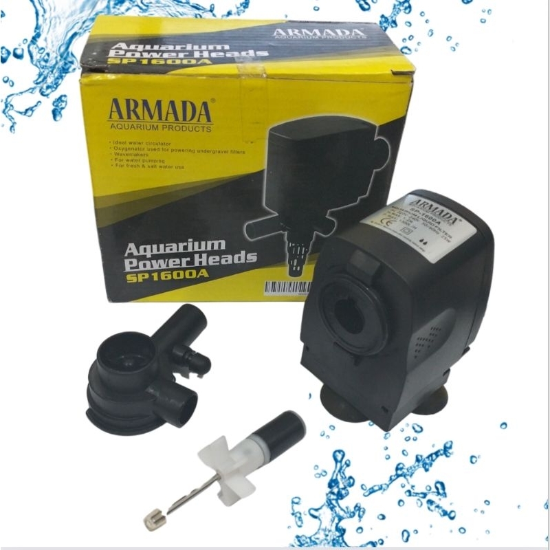 ARMADA SP 1600A Pompa Aquarium kolam kecil Hidroponik