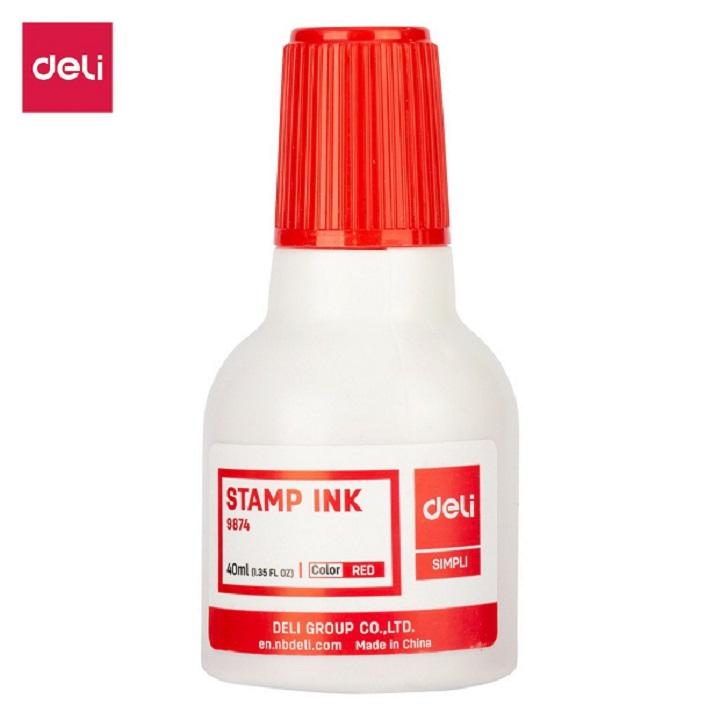 Mực con dấu Deli 9874 - 40ml