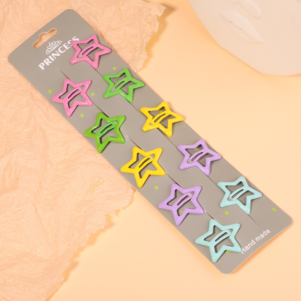 Kidsbows 5 cặp/set kẹp tóc cho bé gái, phụ kiện kẹp tóc hình ngôi sao nhiều màu, dễ thương, kẹp tóc xinh cho bé gái