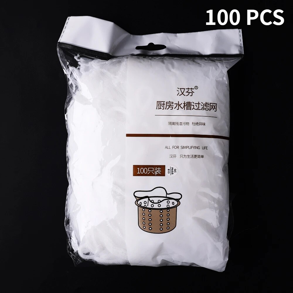 Feelife Lưới lọc rác thải cống lưới lọc bồn rửa nhà bếp dùng một lần 30/200 chiếc lưới lọc rác bể túi lưới thoát nước bể bơi