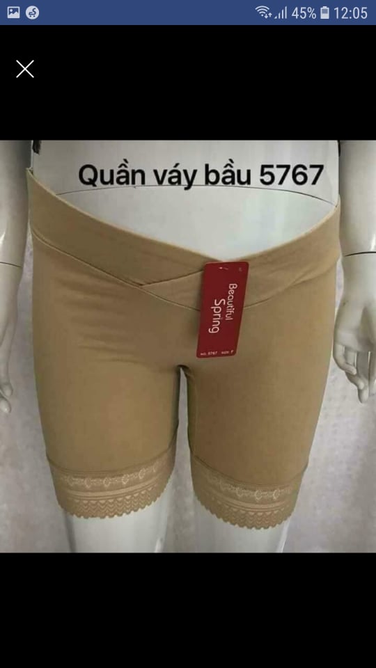 Quần váy cạp chéo cho bà bầu, chất cotton lạnh mềm mịn