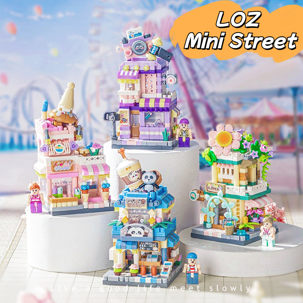 LOZ Block City Mini Street Shop Seri City View Bricks Nano Block