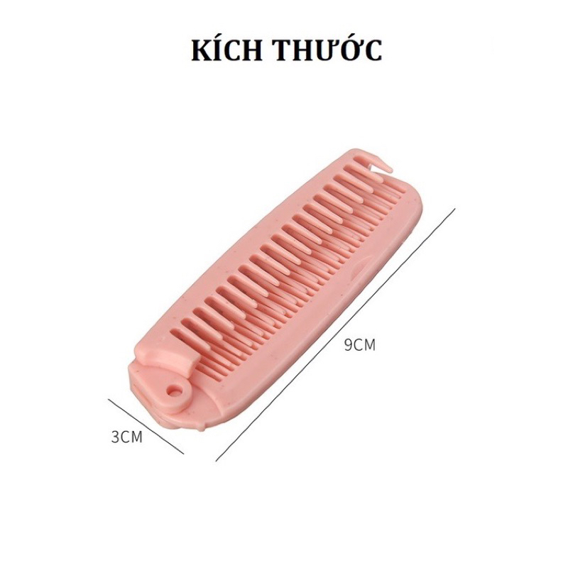 Lược Chải Tóc Lúa Mạch Gấp Gọn, Lược Chải Tóc Bỏ Túi Tiện Lợi