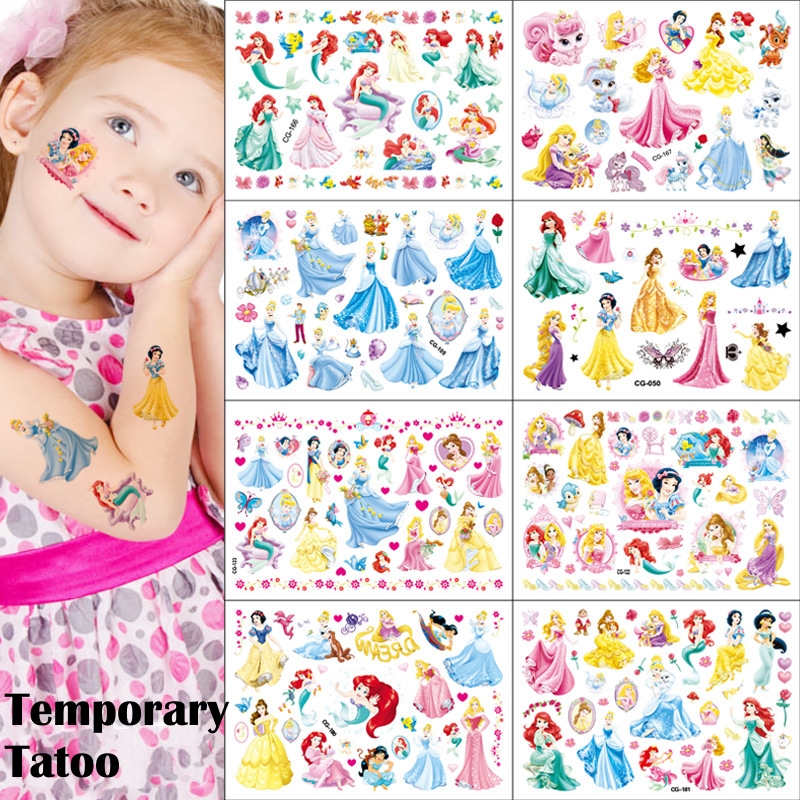 ThemeHouseParty Cartoon Temporary Tattoos Stickers Party Favors for Boys  Girls Temporary Tattoos for kids new year gift Disney princess   Amazonin Beauty