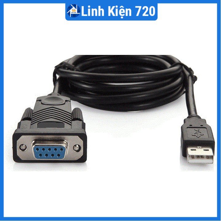 Cáp chuyển đổi USB to com RS232 chất lượng cao ( đen )