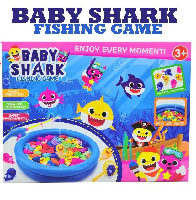 Baby Shark Magnetic Absorption Fishing Game for Kids