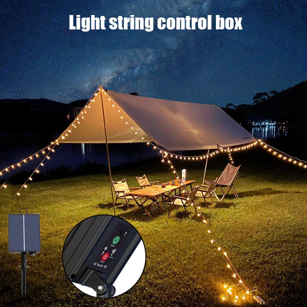 Solar Battery Box LED String Lamp Panel Controller Garden Street Light Decor