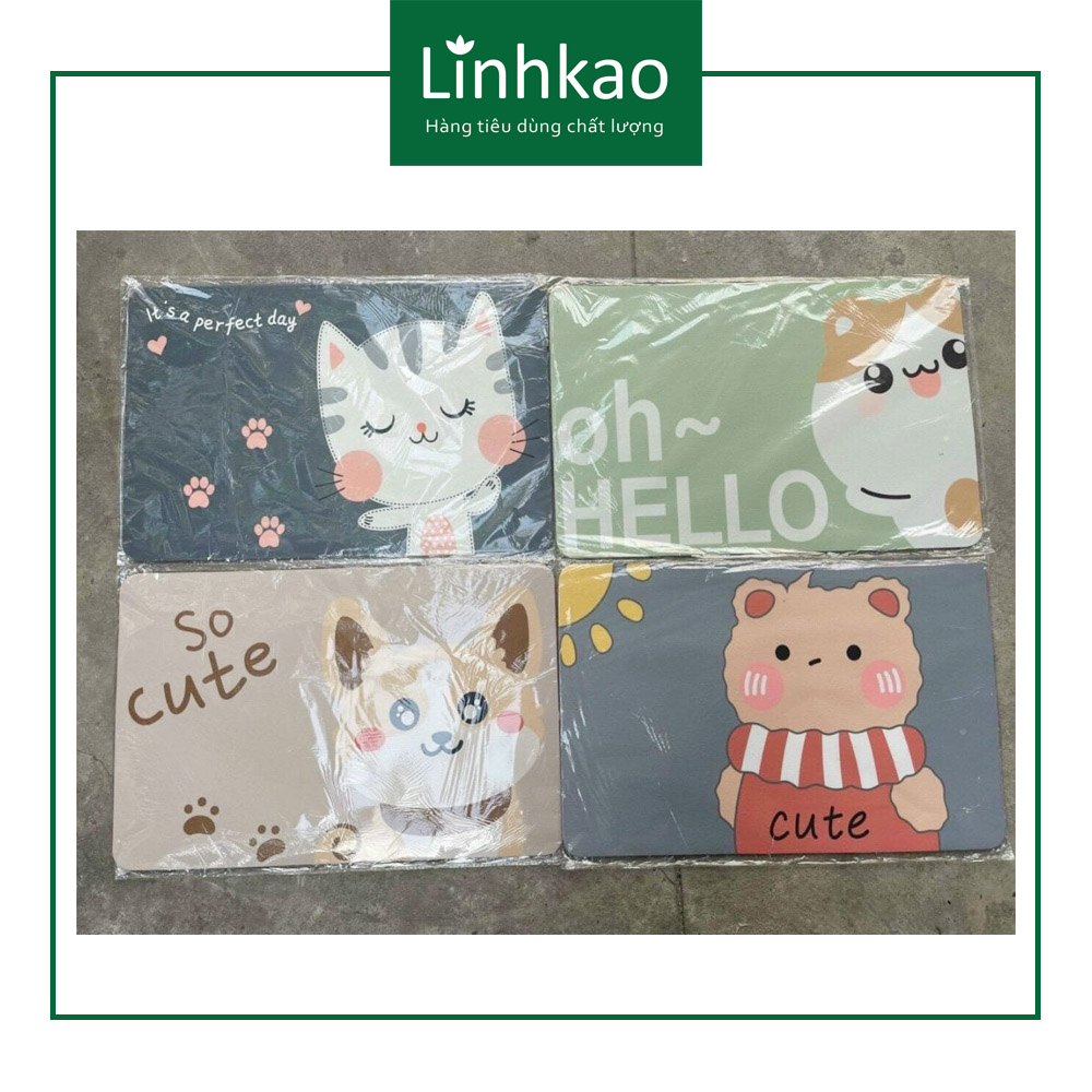 Thảm chùi chân silicon hình thú cưng cực cute