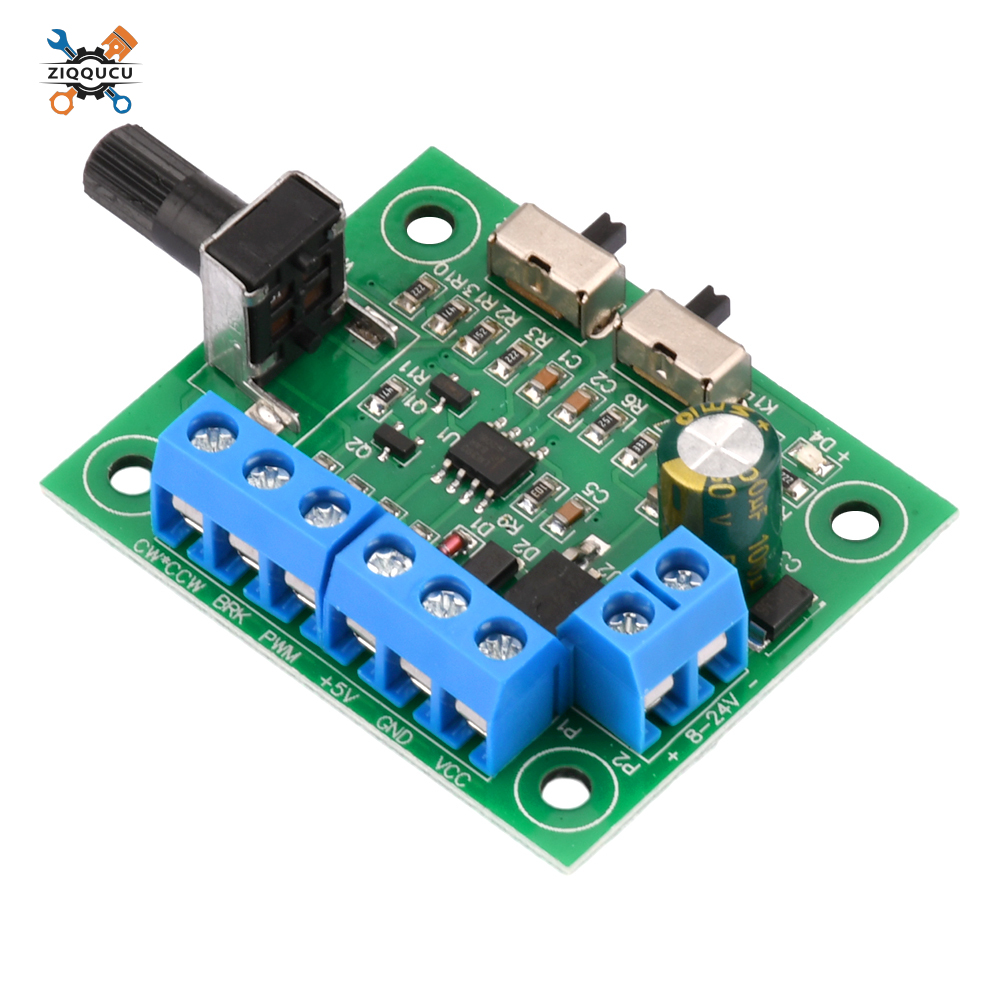 Ziqqucu Dc8-24V Pwm Brushless Dc Motor Speed Controller Driver Motor Speed Controller Board Forward and Reverse Controller 18Khz