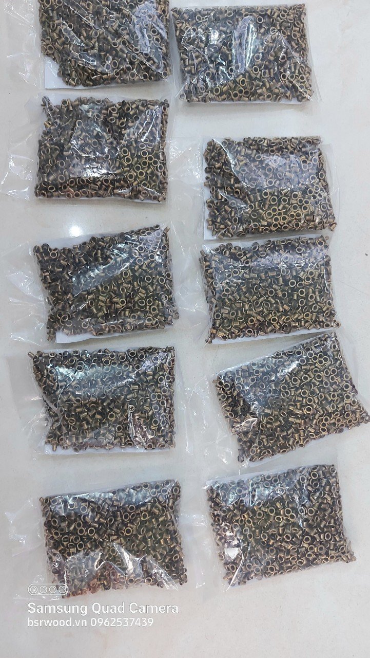 Khoen ore 2mm mắt cáo 2ly Bằng Sắt xi Màu bạc,vàng,màu đồng Bấm túi giấy,đồ mini,thủ công Bịch 1000 cái Không long đền