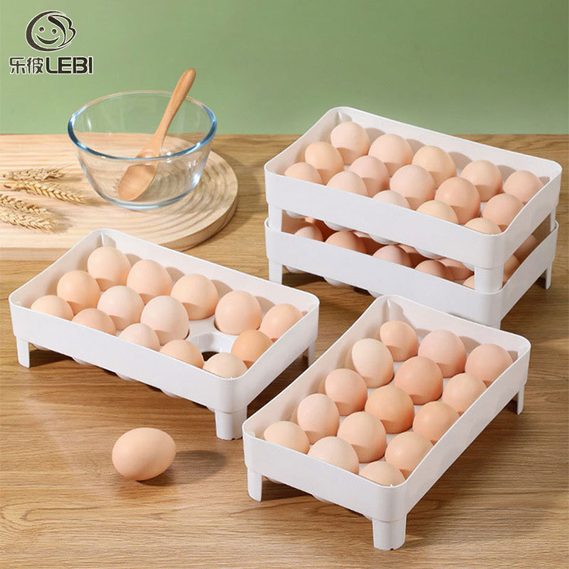 Food grade refrigerator egg storage box, household multi-layer stackable egg rack, kitchen specific egg tray