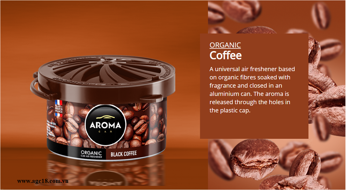 [HCM]Sáp thơm ô tô Aroma Car Organic 40g - Coffee - Cà phê