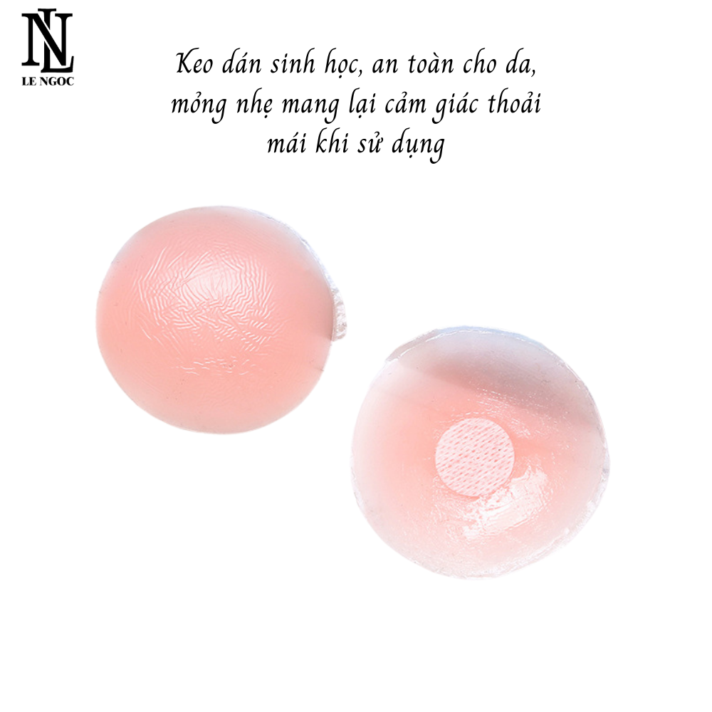 Cặp miếng dán đầu ti, miếng dán ngực silicon hình hoa mai - LN042