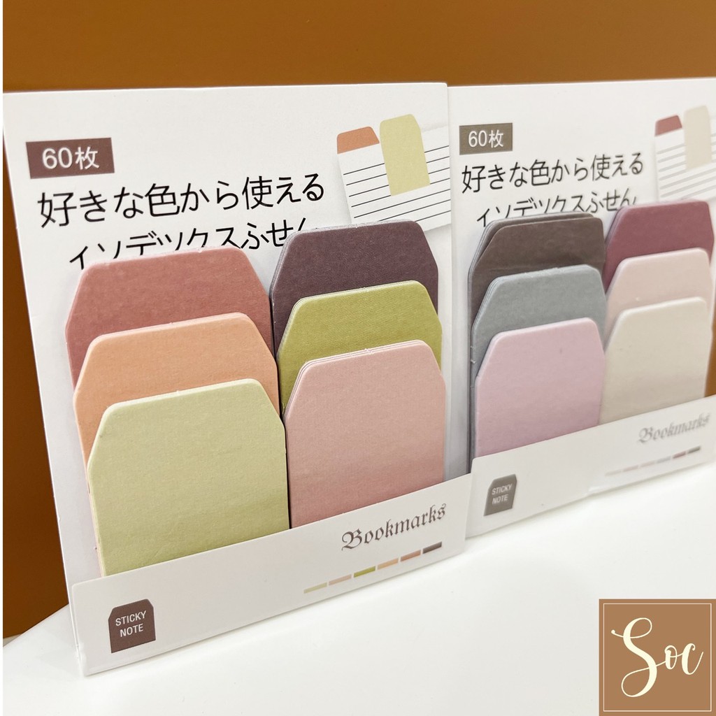 Set giấy dán ghi chú 60 tờ/set