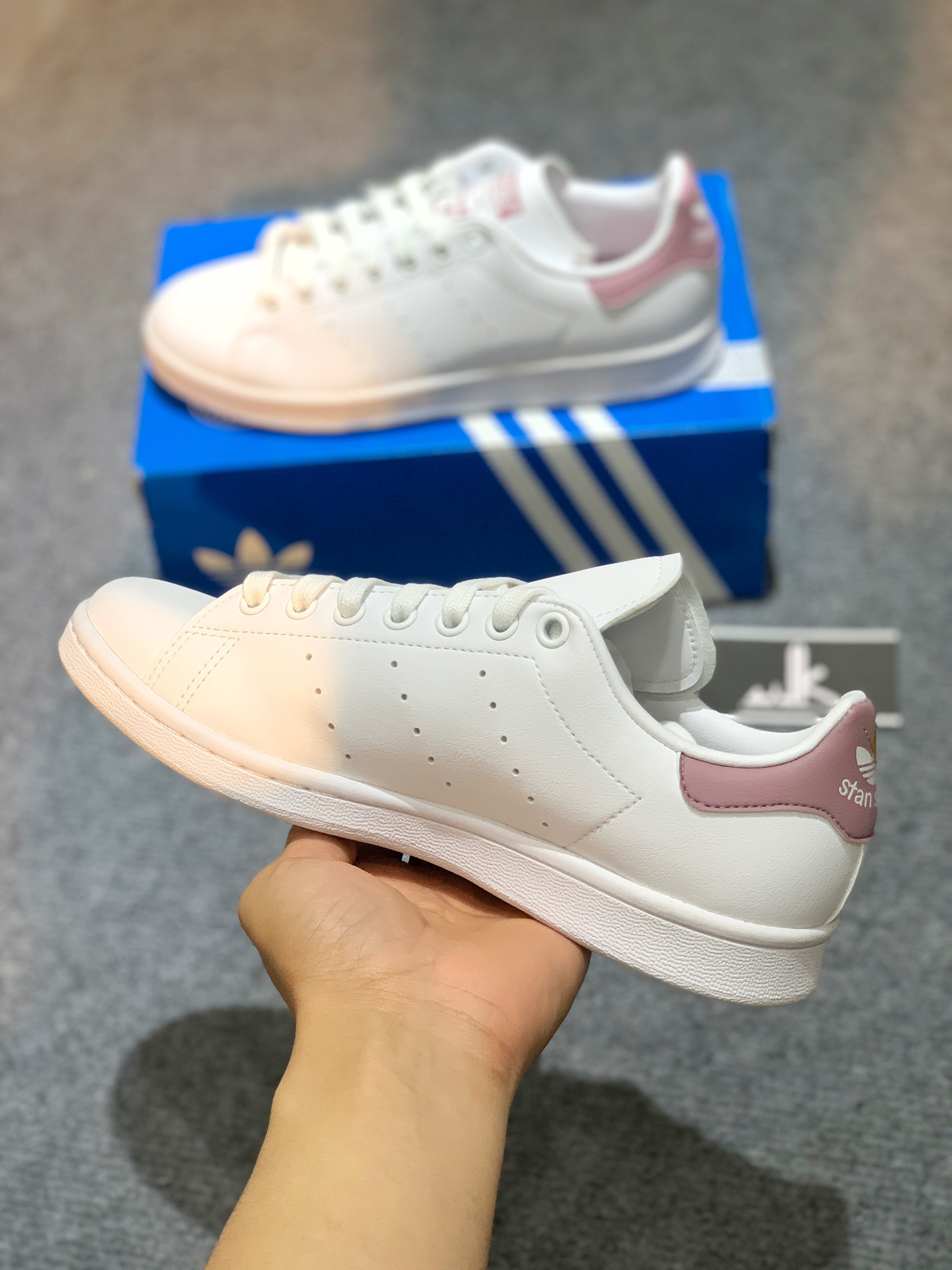 [CHÍNH HÃNG] Giày Adidas Stan Smith White Magic Mauve GY5696