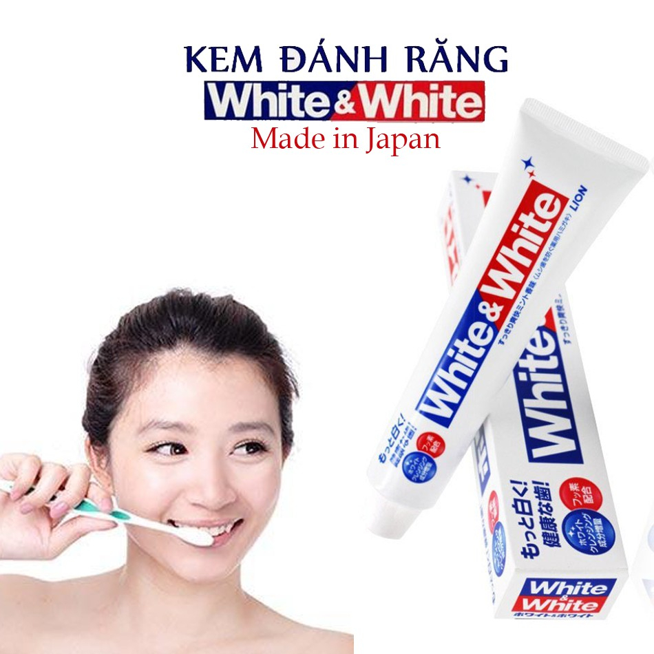 Kem Đánh Răng White And White Lion 150g Nhật Bản