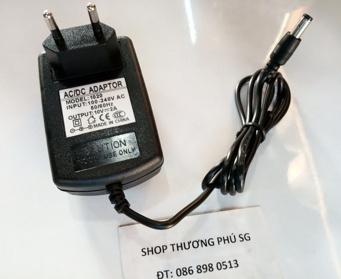 [HCM]Bộ chuyển nguồn Adapter DC: 10V - 2A (Đầu lớn - Chuẩn 5.5mm X 2.1~2.5mm)