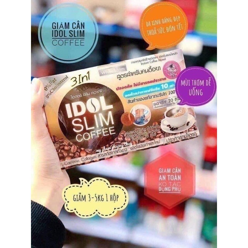 Cà phê sữa giảm cân Idol Slim Coffee 3 In 1 TK Natural Thái Lan