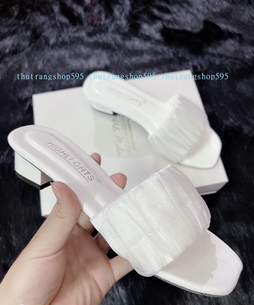 Dép nữ công sở cao 3 phân, Guốc cao gót nữ 3 phân bền đẹp