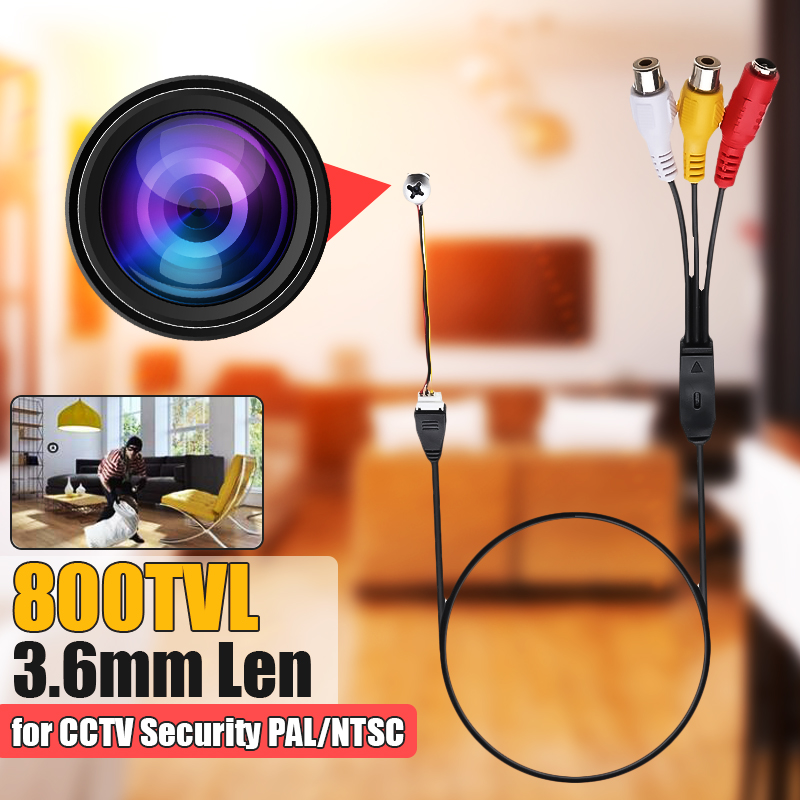 Privacy Pin Camera PAL/NTSC Button Screw CCTV Camera Hidden Pinhole Mini Micro Cam Home ...