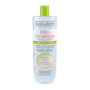 Nước Tẩy Trang Evoluderm Micellar Cleansing Water Da Hỗn Hợp