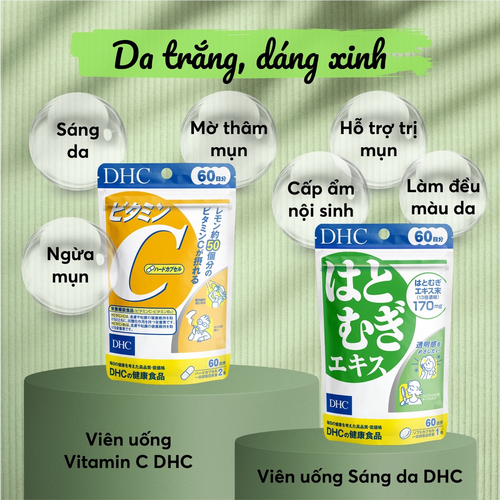 Viên uống Trắng da DHC Nhật Bản Adlay Extract (30 ngày)