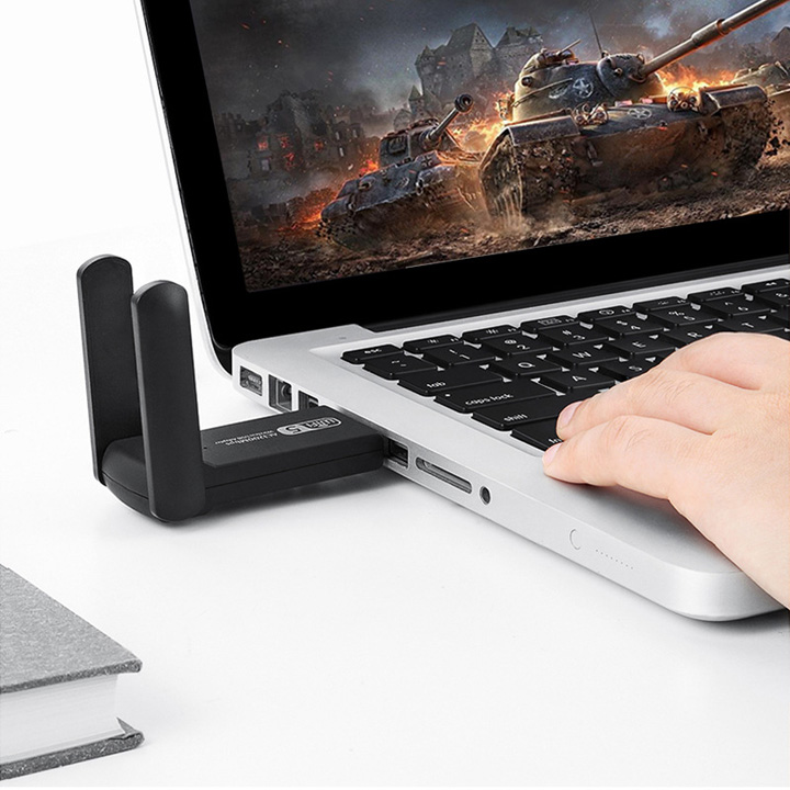 USB thu wifi 2 râu chuẩn AC 300Mbps - PK95