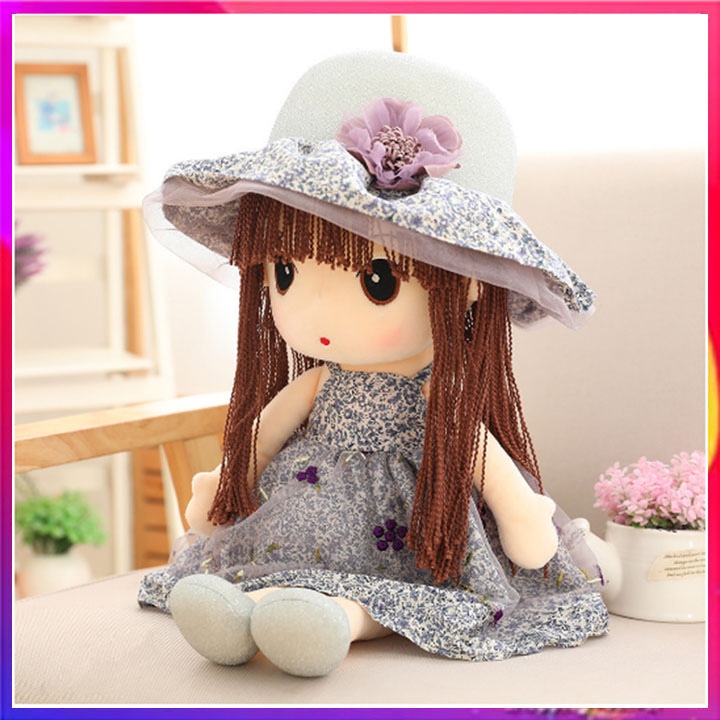 Búp bê - gấu bông mũ rơm đáng yêu cho bé gái size 45cm và 60cm