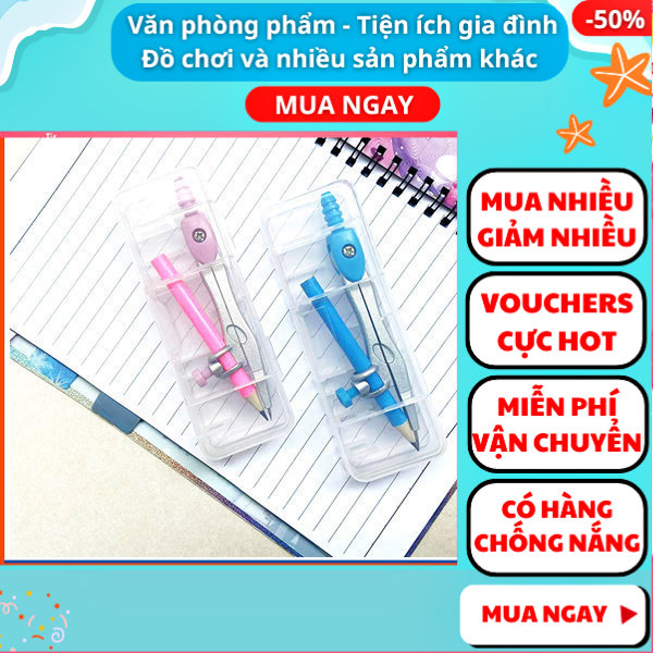 Bộ compa kèm bút chì loại tốt giá rẻ mẫu 90179, compa học sinh, dụng cụ học tập,dụng cụ học sinh, đồ dùng học tập, Aplusmart